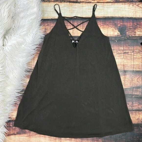 Dainty Hooligan Strappy Front Grey Dress - Picture 1 of 6